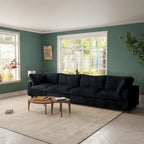 157.48 Soft Plush Modular Sectional Sofa 4-Seater Upholstered Living Room Couch