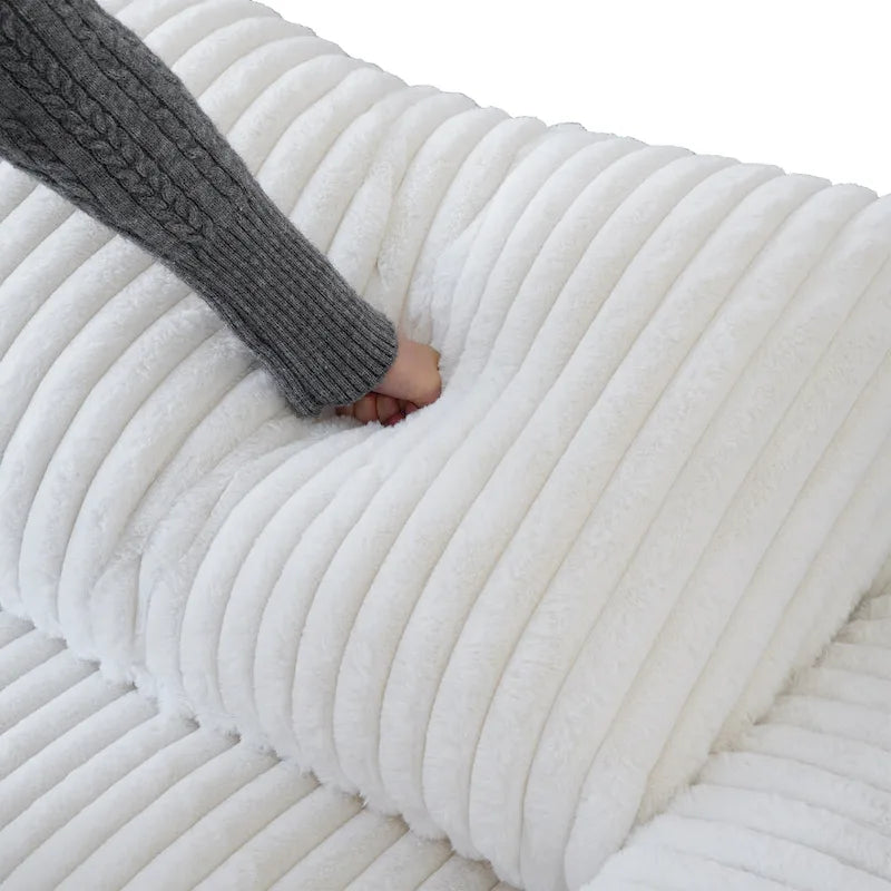 157.48 Soft Plush Modular Sectional Sofa 4-Seater Upholstered Living Room Couch