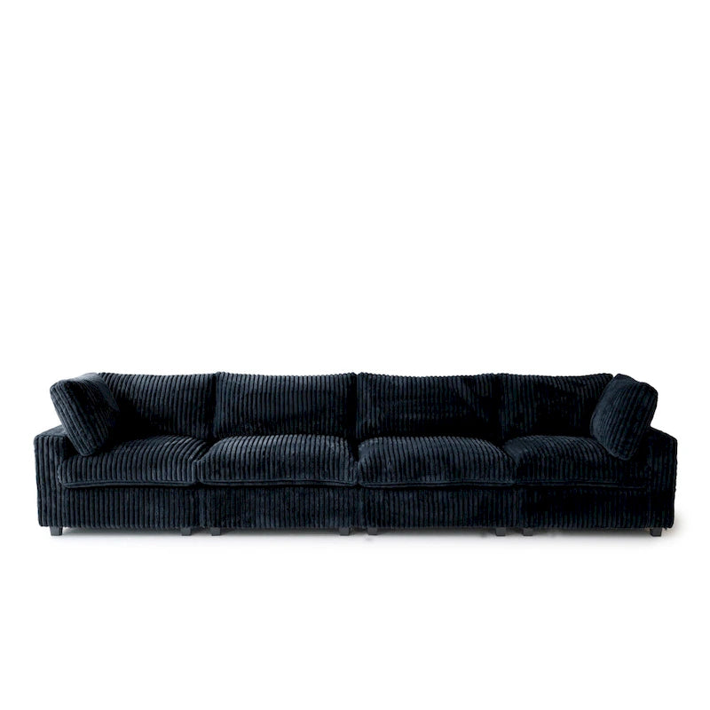 157.48 Soft Plush Modular Sectional Sofa 4-Seater Upholstered Living Room Couch