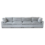 157.48 Soft Plush Modular Sectional Sofa 4-Seater Upholstered Living Room Couch