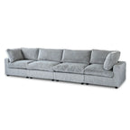 157.48 Soft Plush Modular Sectional Sofa 4-Seater Upholstered Living Room Couch