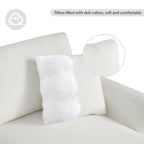 119 Spacious L-Shaped 5-Seater Sectional Sofa with Chaise Lounge and 2 Decorative Pillows for Living Room