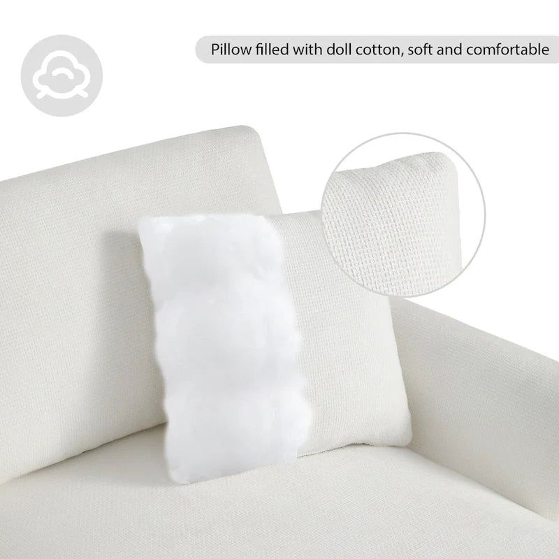 119 Spacious L-Shaped 5-Seater Sectional Sofa with Chaise Lounge and 2 Decorative Pillows for Living Room