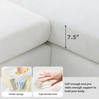 119 Spacious L-Shaped 5-Seater Sectional Sofa with Chaise Lounge and 2 Decorative Pillows for Living Room