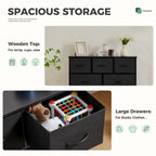 7-Drawer Double Dresser, Storage Spaces, Assembled Wardrobe Lockers, Bedroom Furniture Lockers for Bedroom