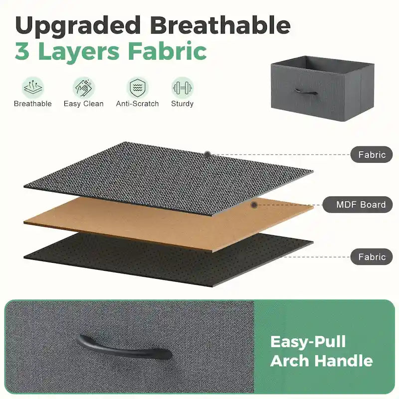 7-Drawer Double Dresser, Storage Spaces, Assembled Wardrobe Lockers, Bedroom Furniture Lockers for Bedroom