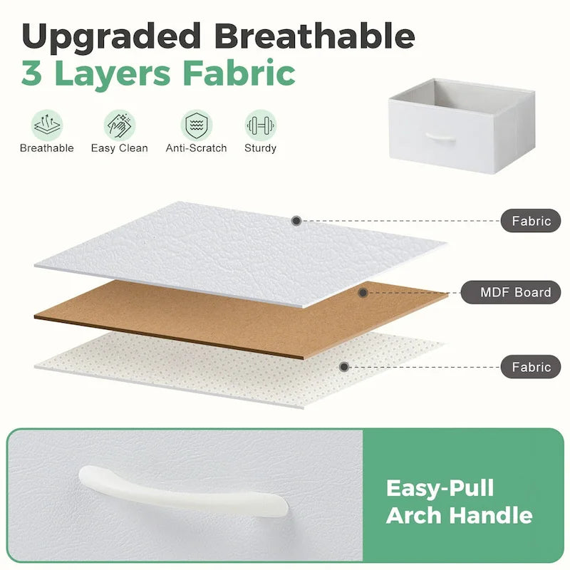 7-Drawer Double Dresser, Storage Spaces, Assembled Wardrobe Lockers, Bedroom Furniture Lockers for Bedroom