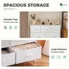7-Drawer Double Dresser, Storage Spaces, Assembled Wardrobe Lockers, Bedroom Furniture Lockers for Bedroom