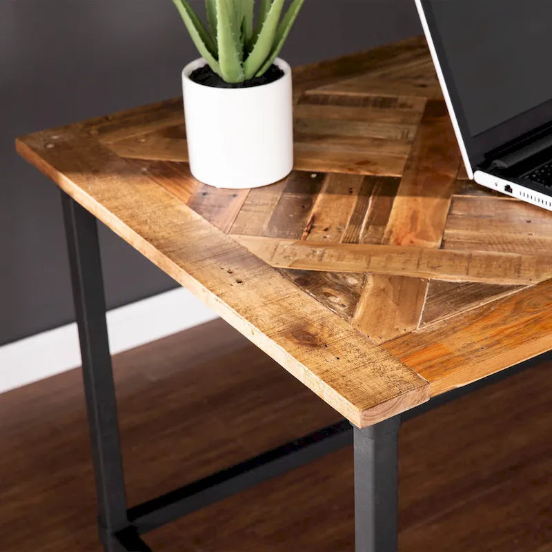 SEI Furniture Lawrence Modern Farmhouse Reclaimed Wood Desk