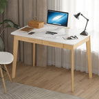 Kerrogee 39.4 Wood Computer Desk with 2 Drawers - 4 Colors
