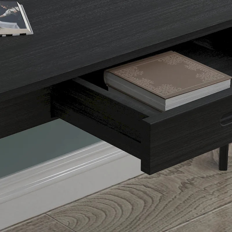 Kerrogee 39.4 Wood Computer Desk with 2 Drawers - 4 Colors