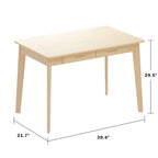 Kerrogee 39.4 Wood Computer Desk with 2 Drawers - 4 Colors