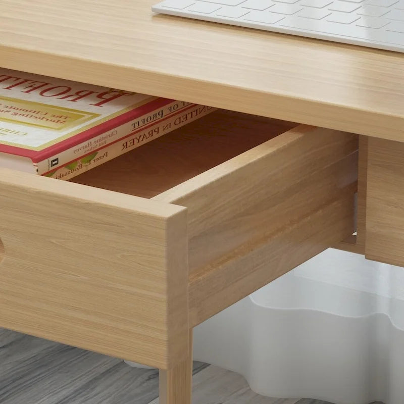 Kerrogee 39.4 Wood Computer Desk with 2 Drawers - 4 Colors