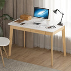 Kerrogee 39.4 Wood Computer Desk with 2 Drawers - 4 Colors