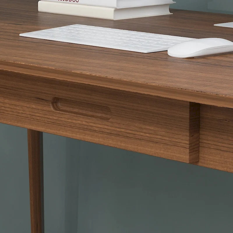 Kerrogee 39.4 Wood Computer Desk with 2 Drawers - 4 Colors