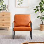 Faux Leather Accent Arm Chair