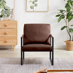 Faux Leather Accent Arm Chair