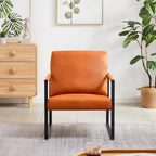 Faux Leather Accent Arm Chair