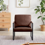 Faux Leather Accent Arm Chair
