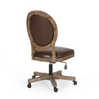 Pishkin Upholstered Swivel Office Chair by Christopher Knight Home