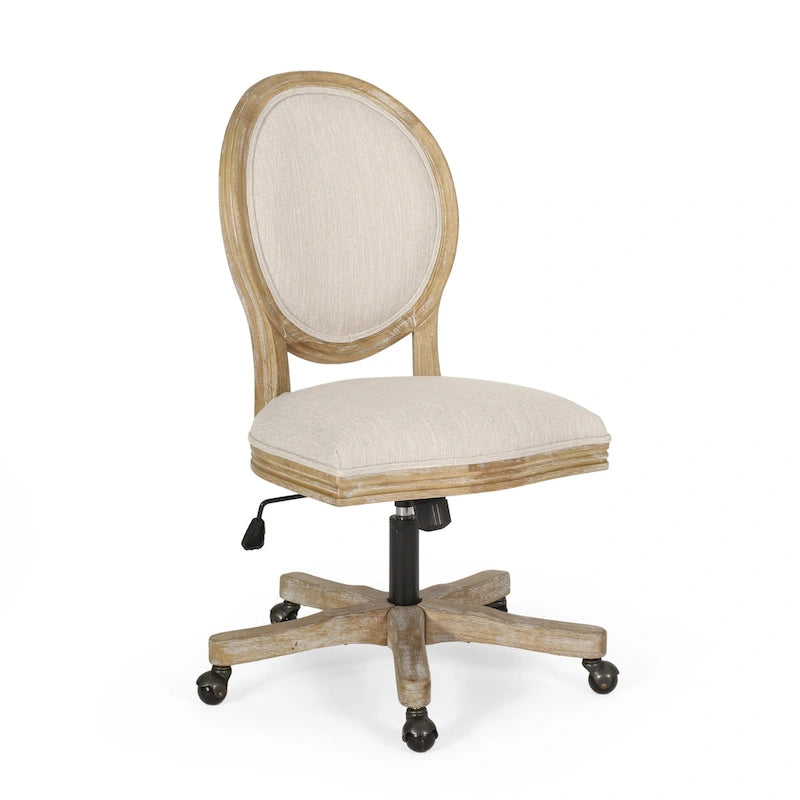 Pishkin Upholstered Swivel Office Chair by Christopher Knight Home