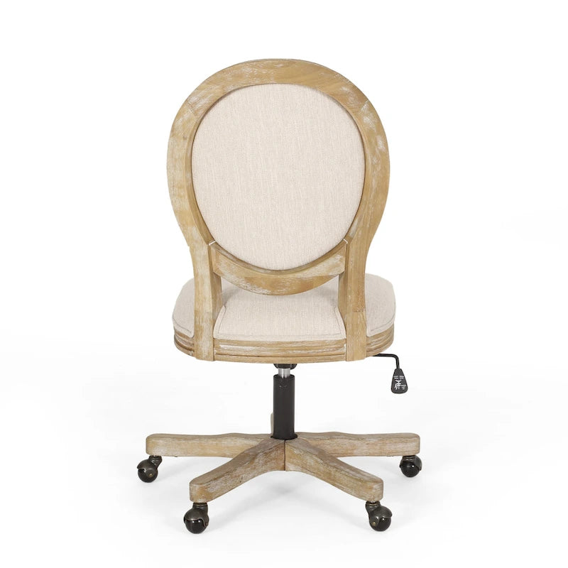 Pishkin Upholstered Swivel Office Chair by Christopher Knight Home
