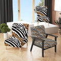 Designart Zebra and Leopard Mix Pattern III Upholstered Cabin & Lodge Accent Chair and Arm Chair