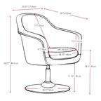 CorLiving Modern Bonded Leather Accent Chair