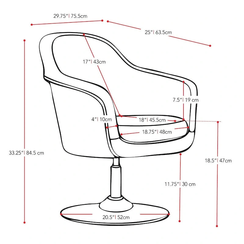 CorLiving Modern Bonded Leather Accent Chair