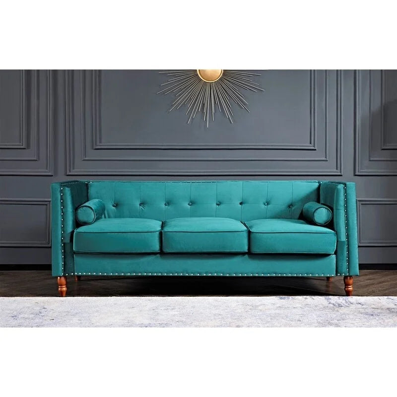 Kittleson 83 Velvet Square Arm Sofa