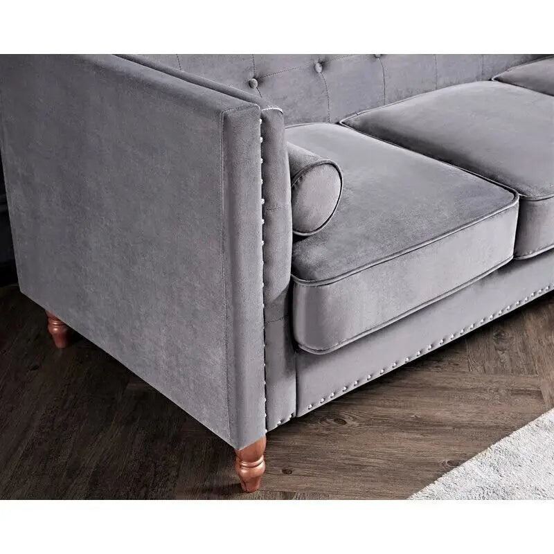 Kittleson 83 Velvet Square Arm Sofa