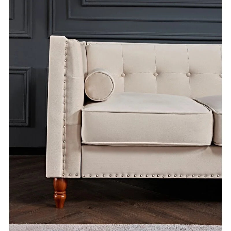 Kittleson 83 Velvet Square Arm Sofa