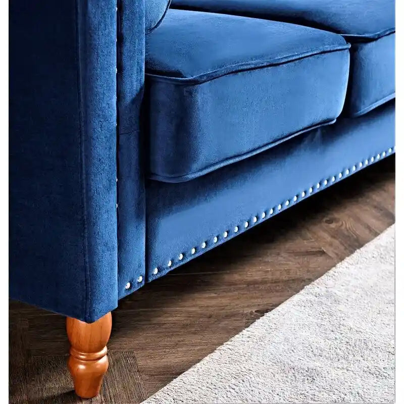 Kittleson 83 Velvet Square Arm Sofa