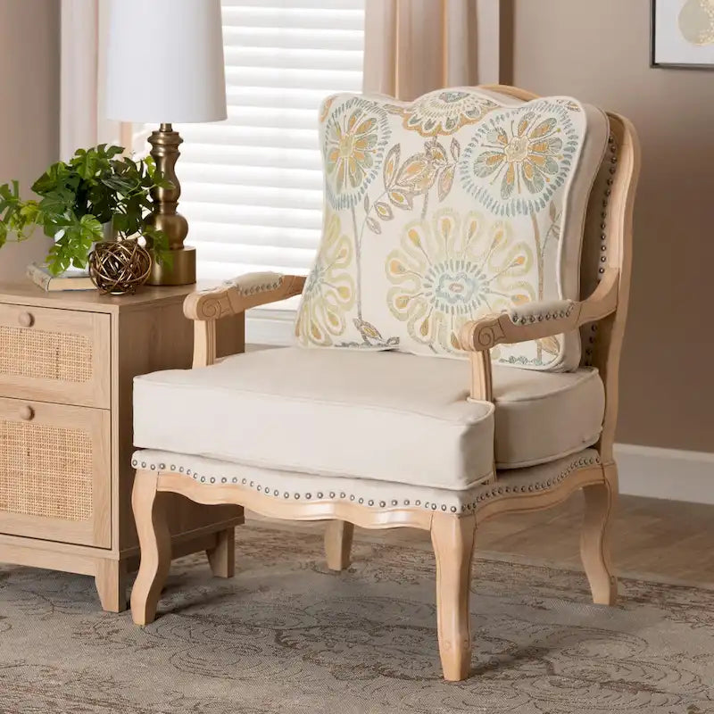 Andre Traditional Wood Accent Chair