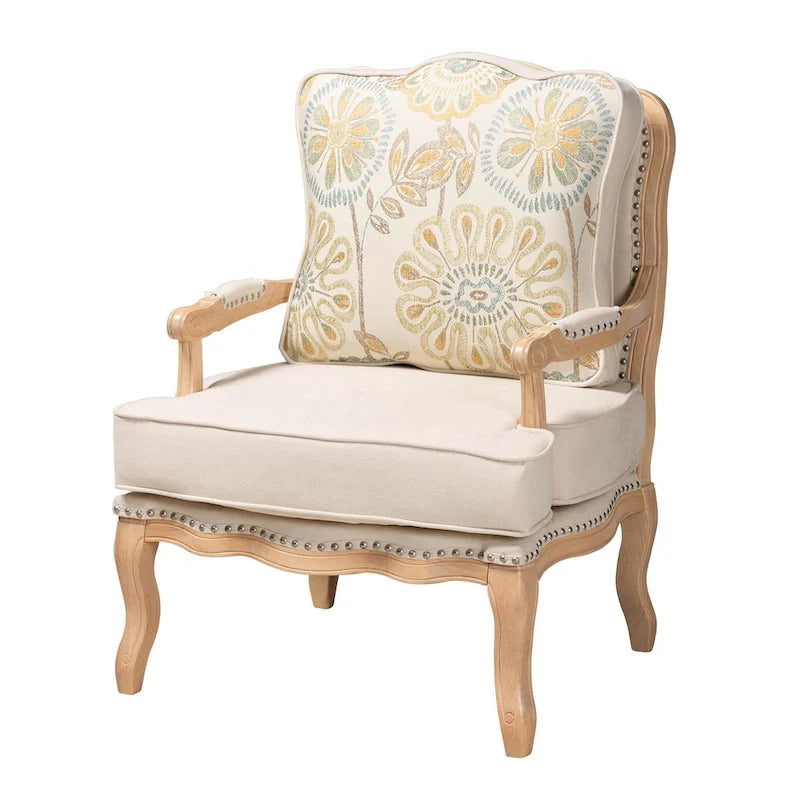 Andre Traditional Wood Accent Chair
