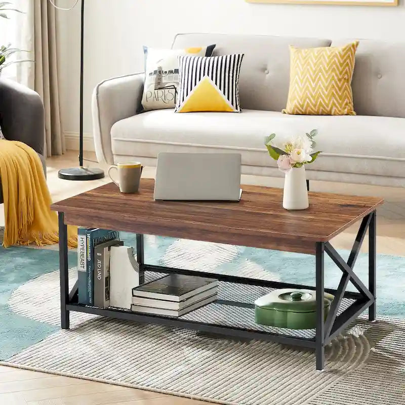 Javlergo 3-pieces Coffee Table Set for Living Room Wood Coffee Table and C End Tables Set of 2