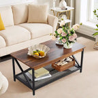 Javlergo 3-pieces Coffee Table Set for Living Room Wood Coffee Table and C End Tables Set of 2