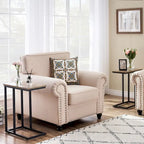 Javlergo 3-pieces Coffee Table Set for Living Room Wood Coffee Table and C End Tables Set of 2