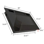 Wood Grain TV Stand with Optional Electric Fireplace: Cable Management