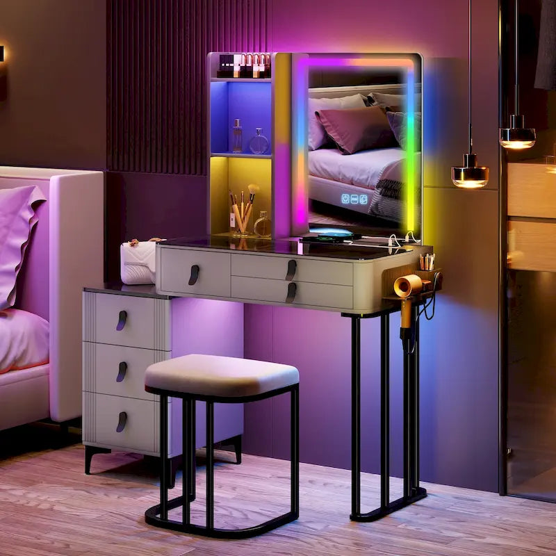 Makeup Vanity with LED Light