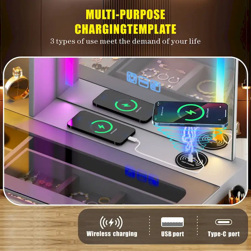 Makeup Vanity with LED Light