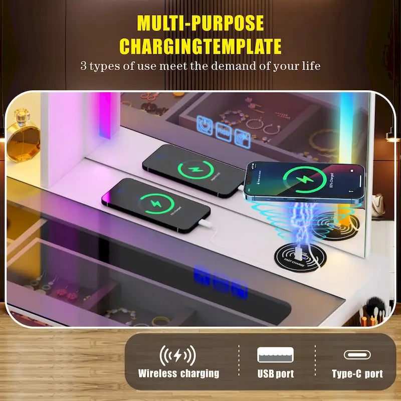 Makeup Vanity with LED Light