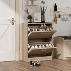 22.4W Modern Shoe Storage Cabinet,Fold-out Drawer