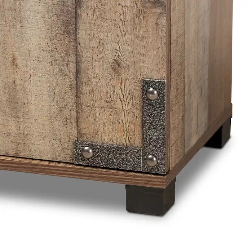 Cyrille Rustic 4-door Shoe Cabinet