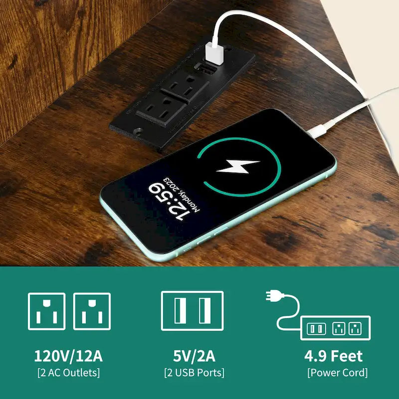 Moasis 47-inch Mesh Door Wood Corner TV Stand and Media Console