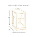 Breegin Contemporary Chair Side End Table Multi - 13W x 22D x 23H