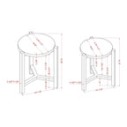 Bittar Transitional Brown Grey 20-inch Faux Marble Top Nesting Side Table by Furniture of America