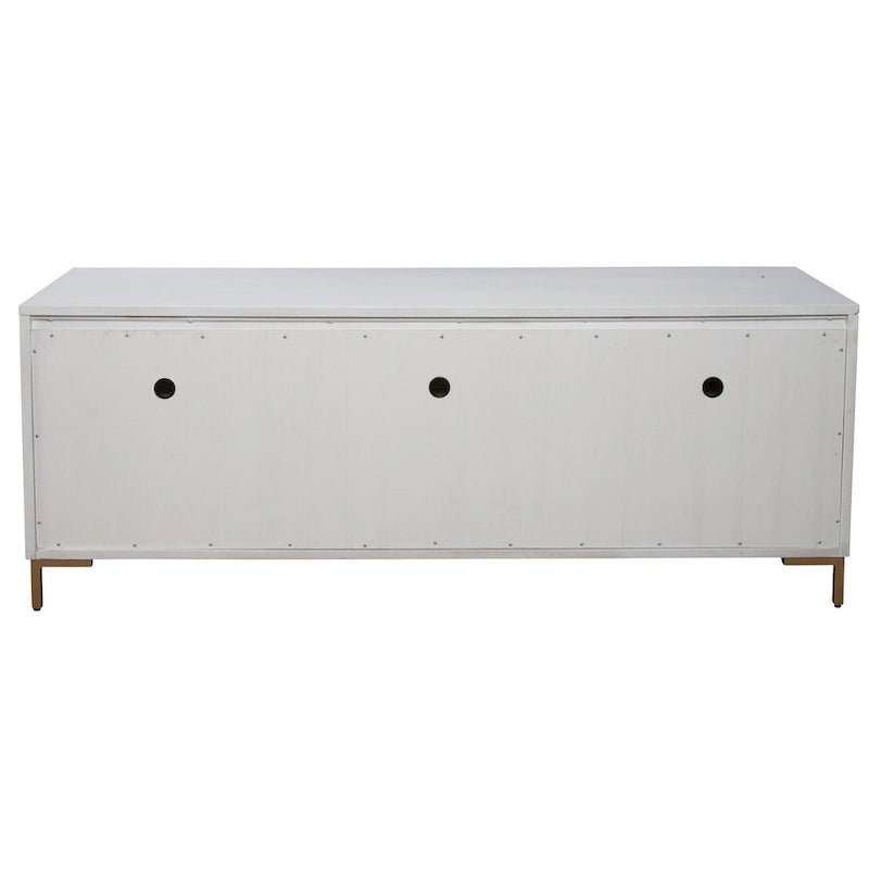 Alpine Furniture Madelyn Wood TV Console in White