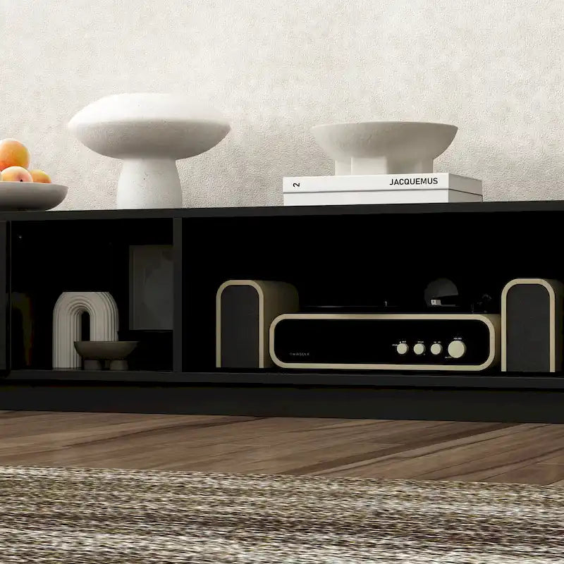 94.5 TV Stand Efficient Cable Management and Spacious Storage Console