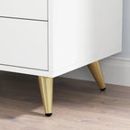 21.2 Tall End Table Sofa Coffee Nightstand in White Metal Leg